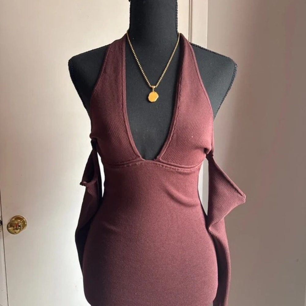 H&M Burgundy Maxi Dress